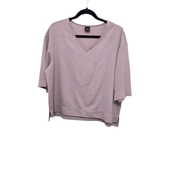 Iora Womens V-Neck Mauve Blouse L UK12 EUR40 Lightweight & Stylish - Picture 1 of 7